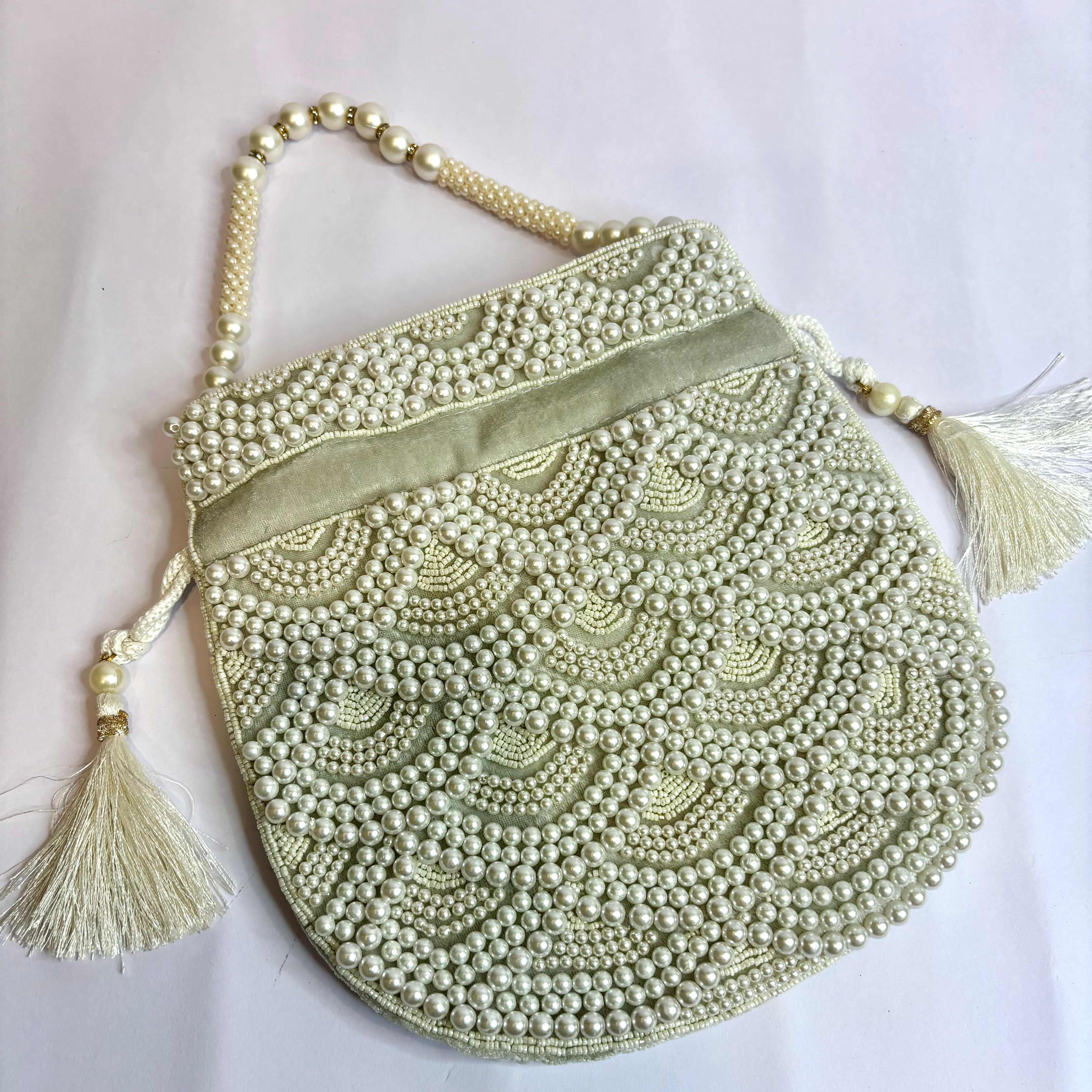 Bebo Pearl Potli (Grey)