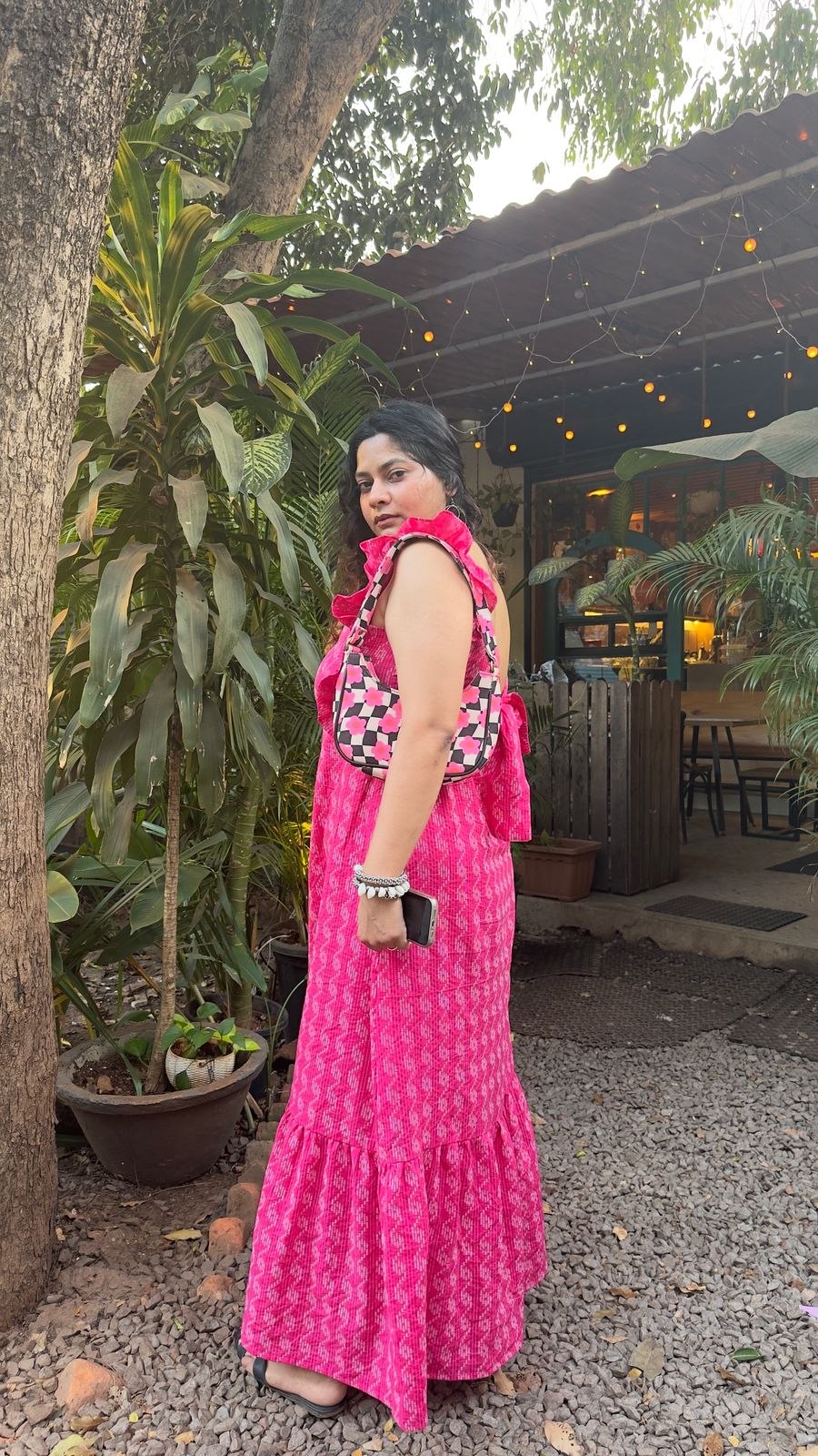 Selena Hot Pink Maxi Dress