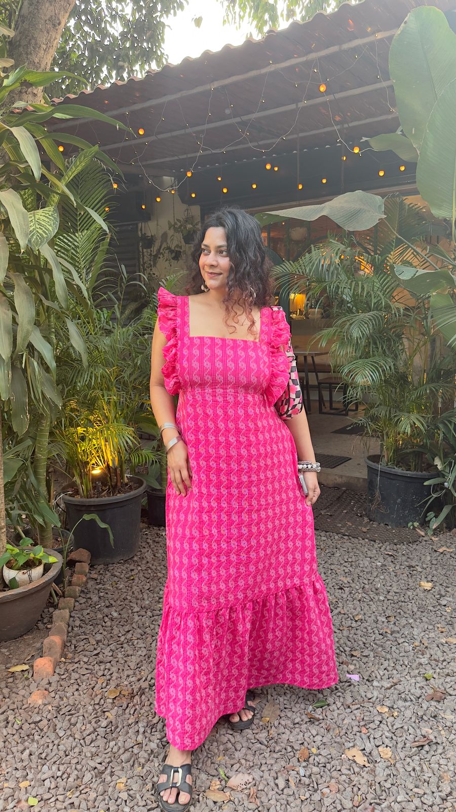 Selena Hot Pink Maxi Dress
