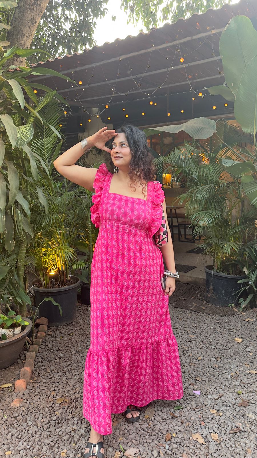 Selena Hot Pink Maxi Dress