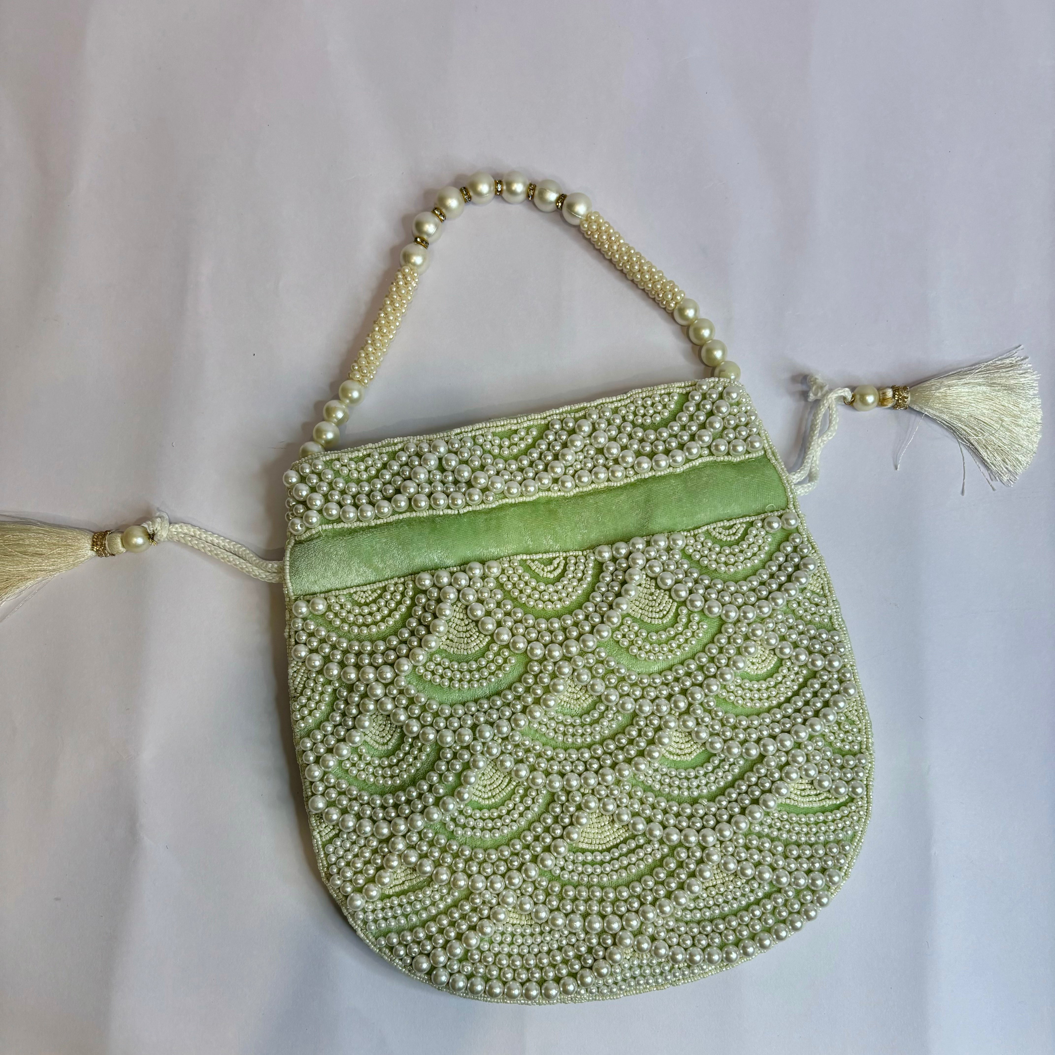 Bebo Pearl Potli (Green)