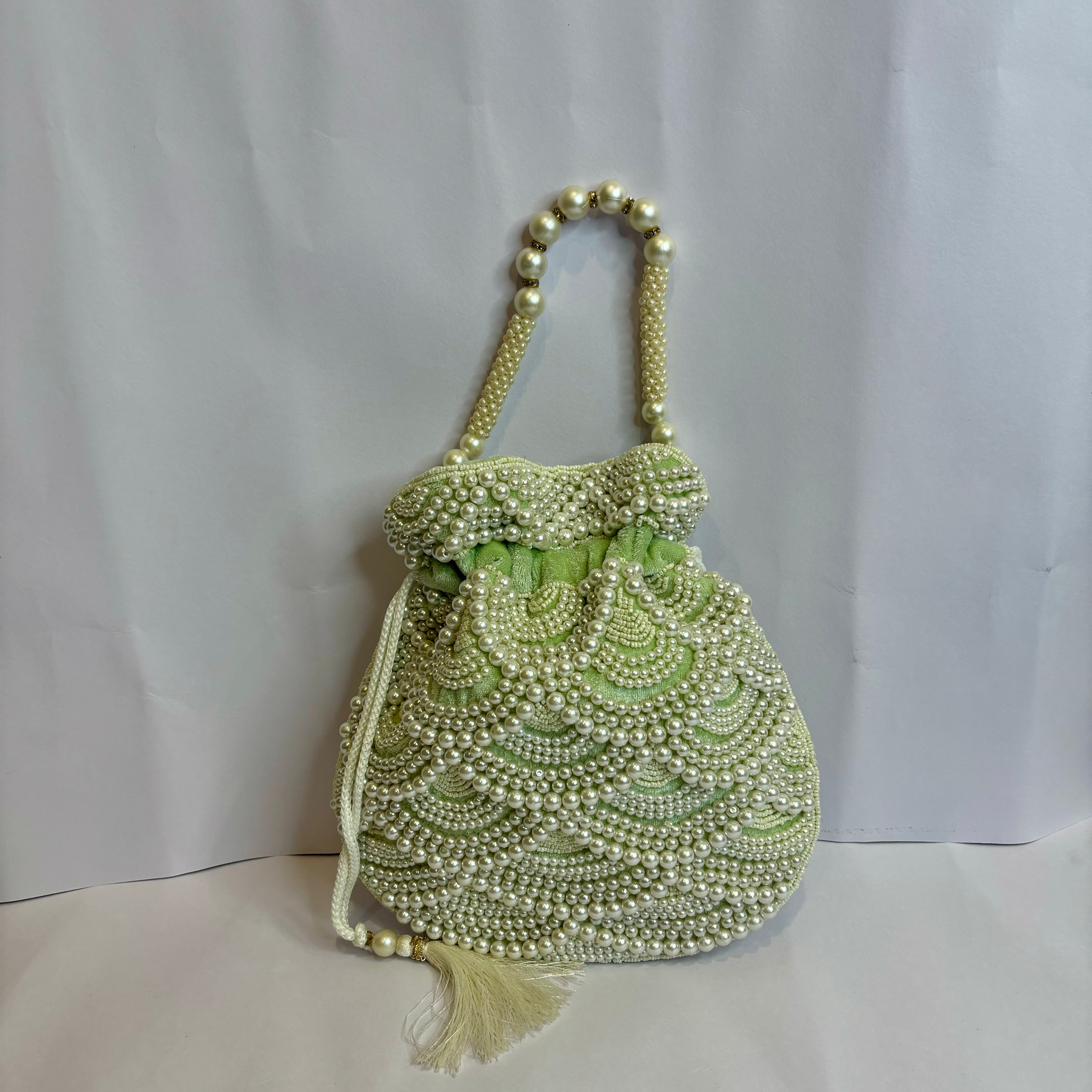 Bebo Pearl Potli (Green)