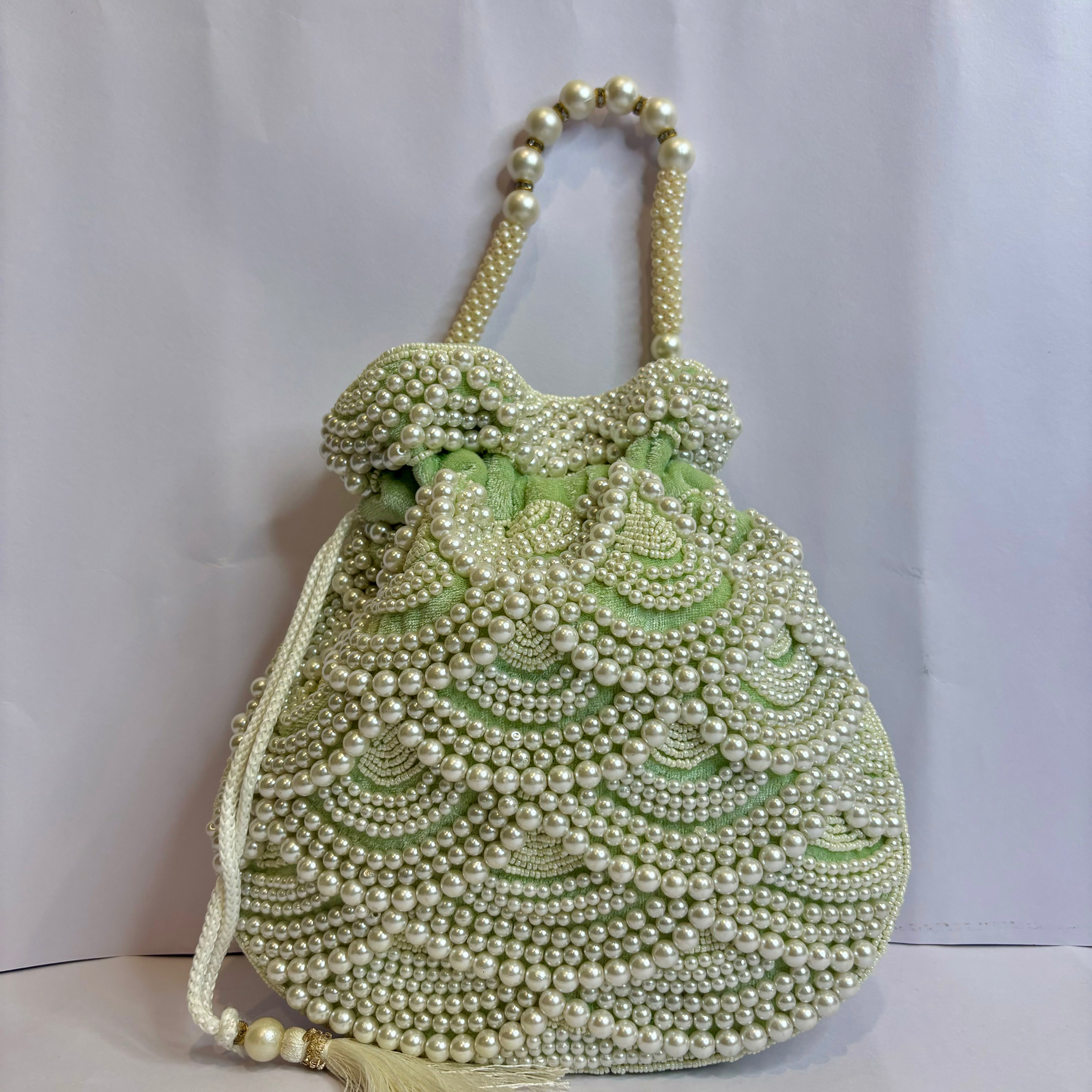 Bebo Pearl Potli (Green)