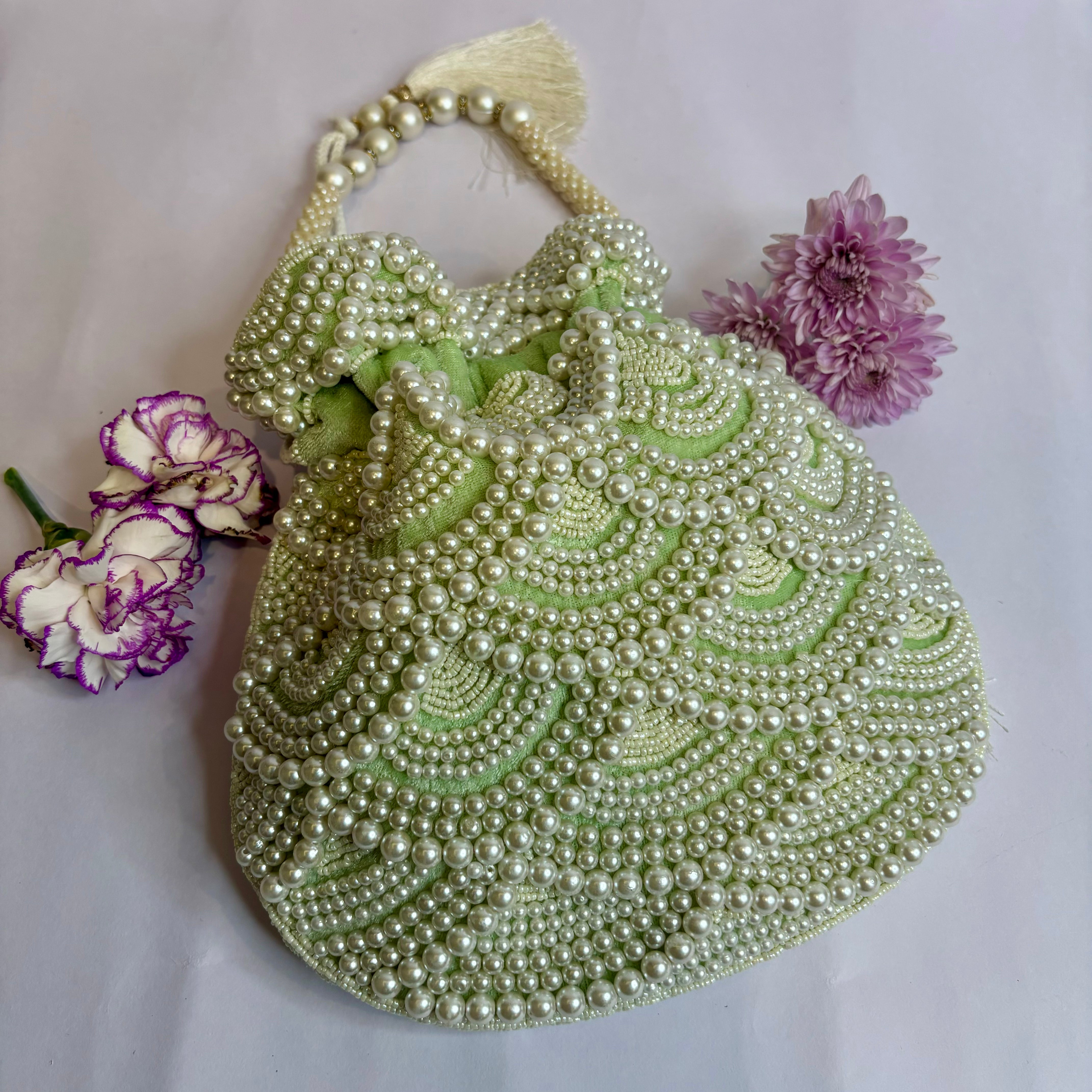 Bebo Pearl Potli (Green)