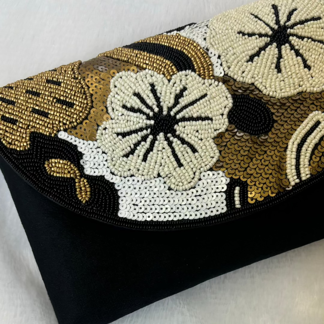 Karishma Black Clutch