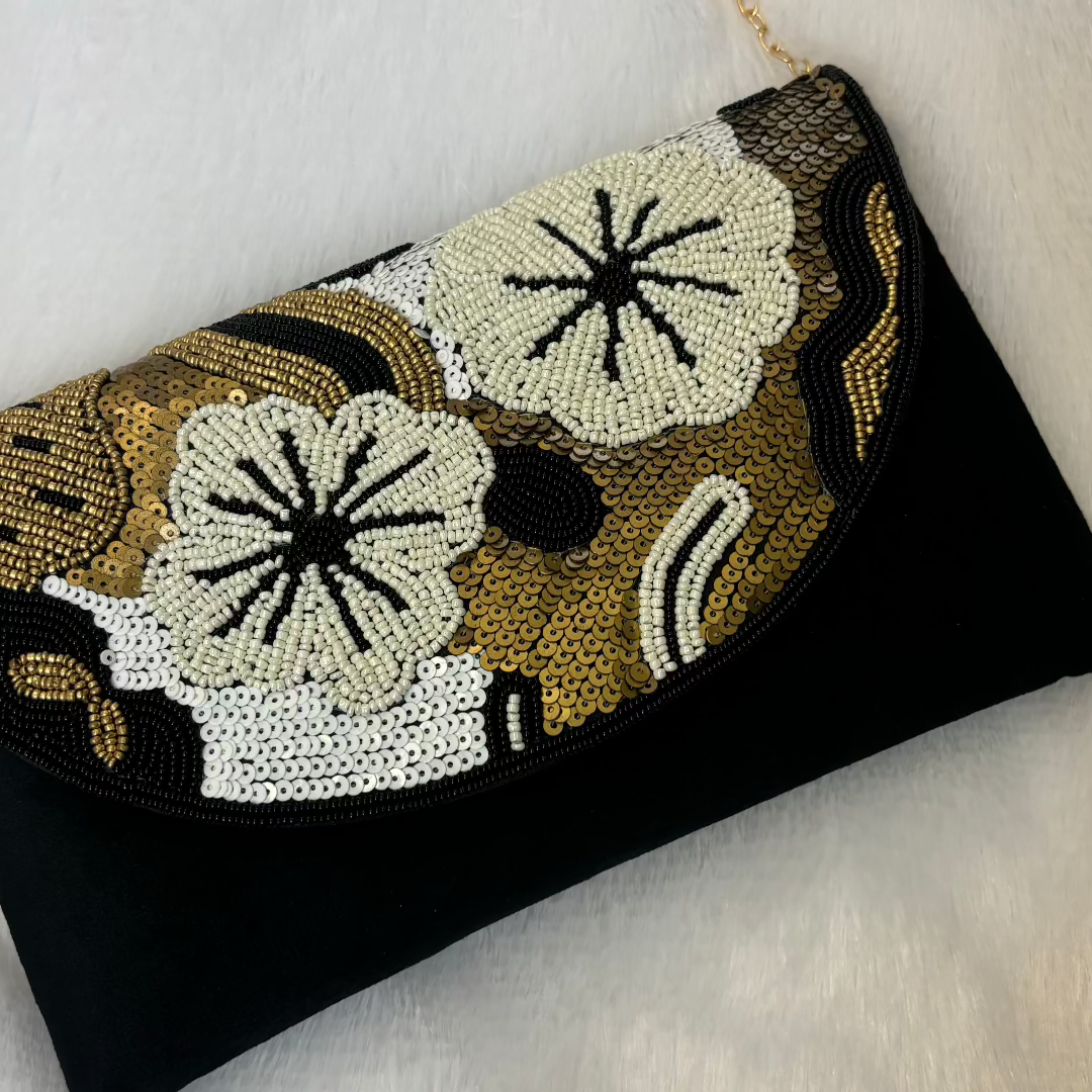 Karishma Black Clutch