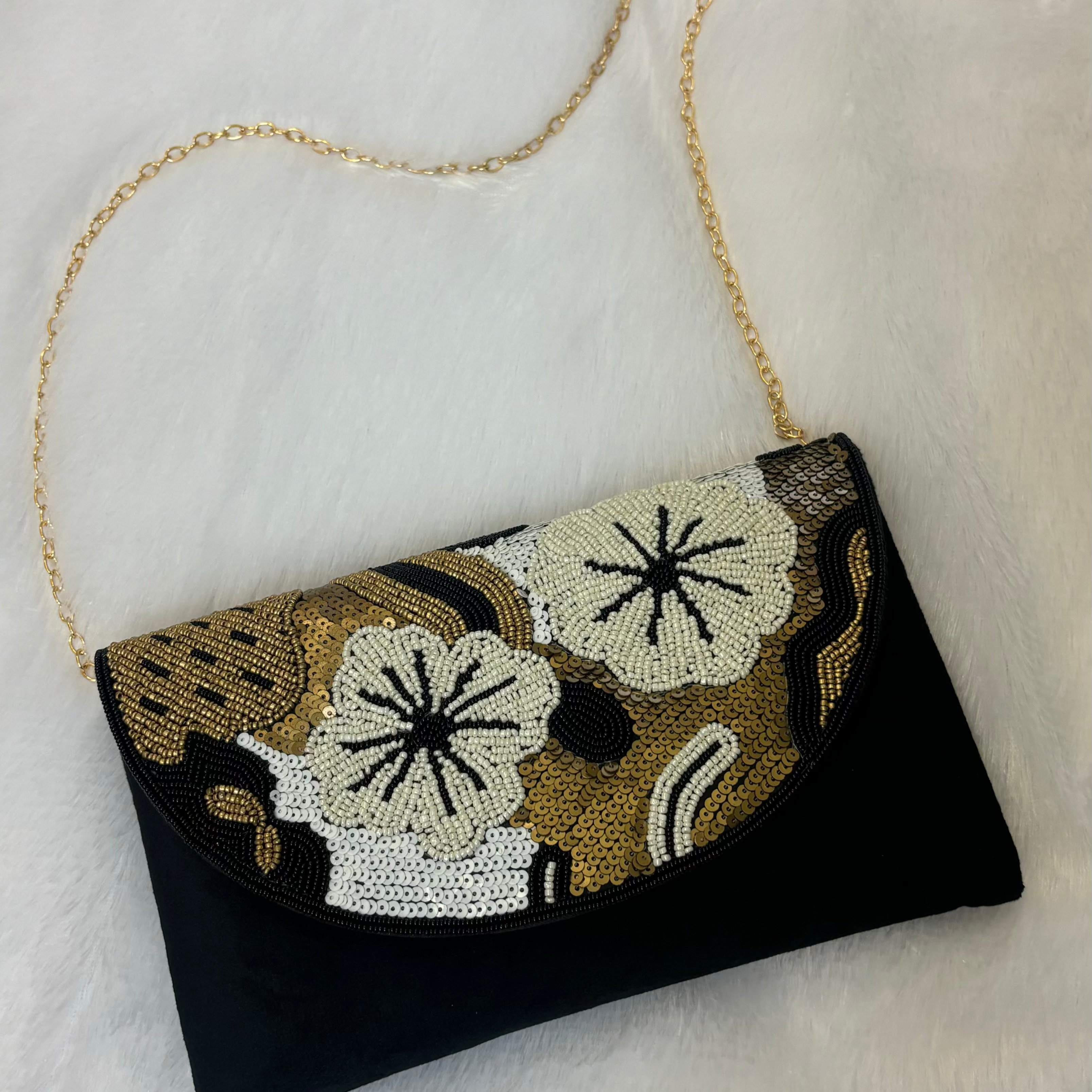 Karishma Black Clutch