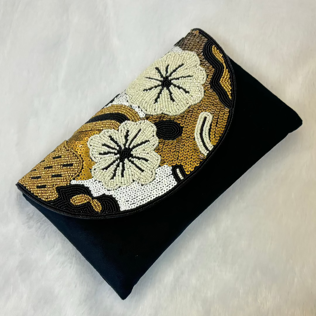 Karishma Black Clutch