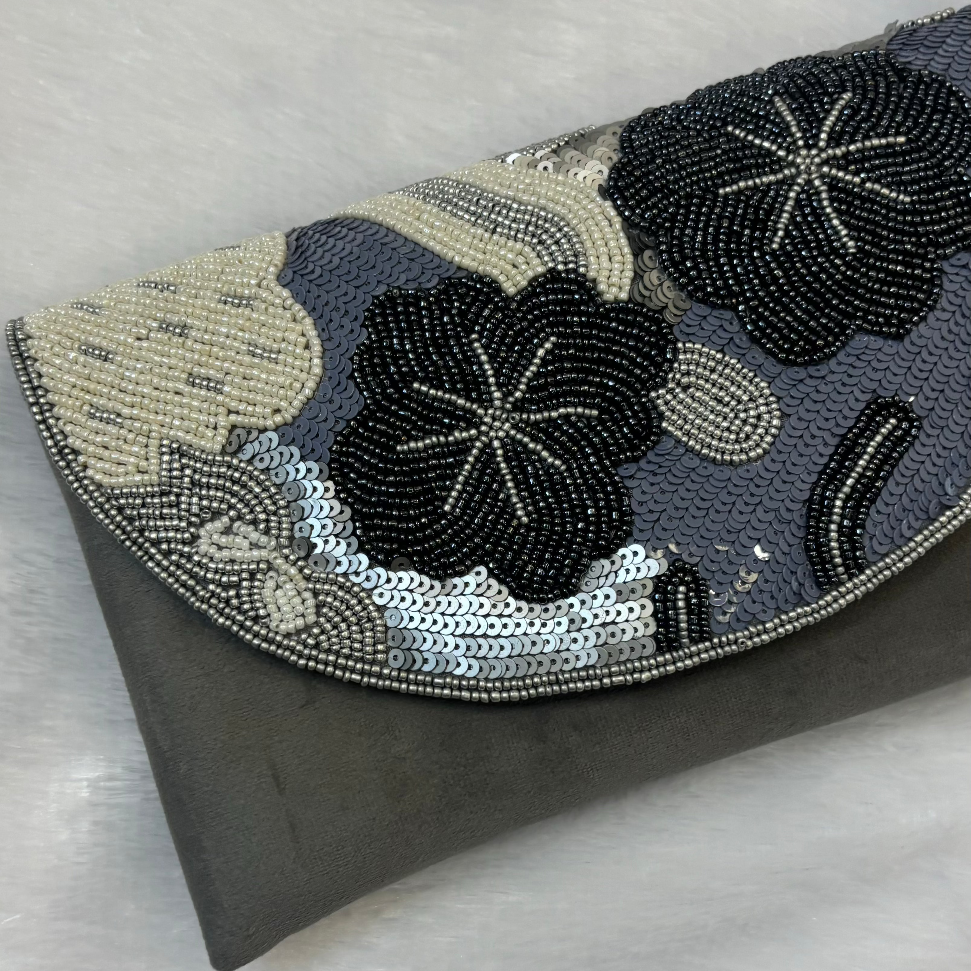 Kareena Grey Clutch