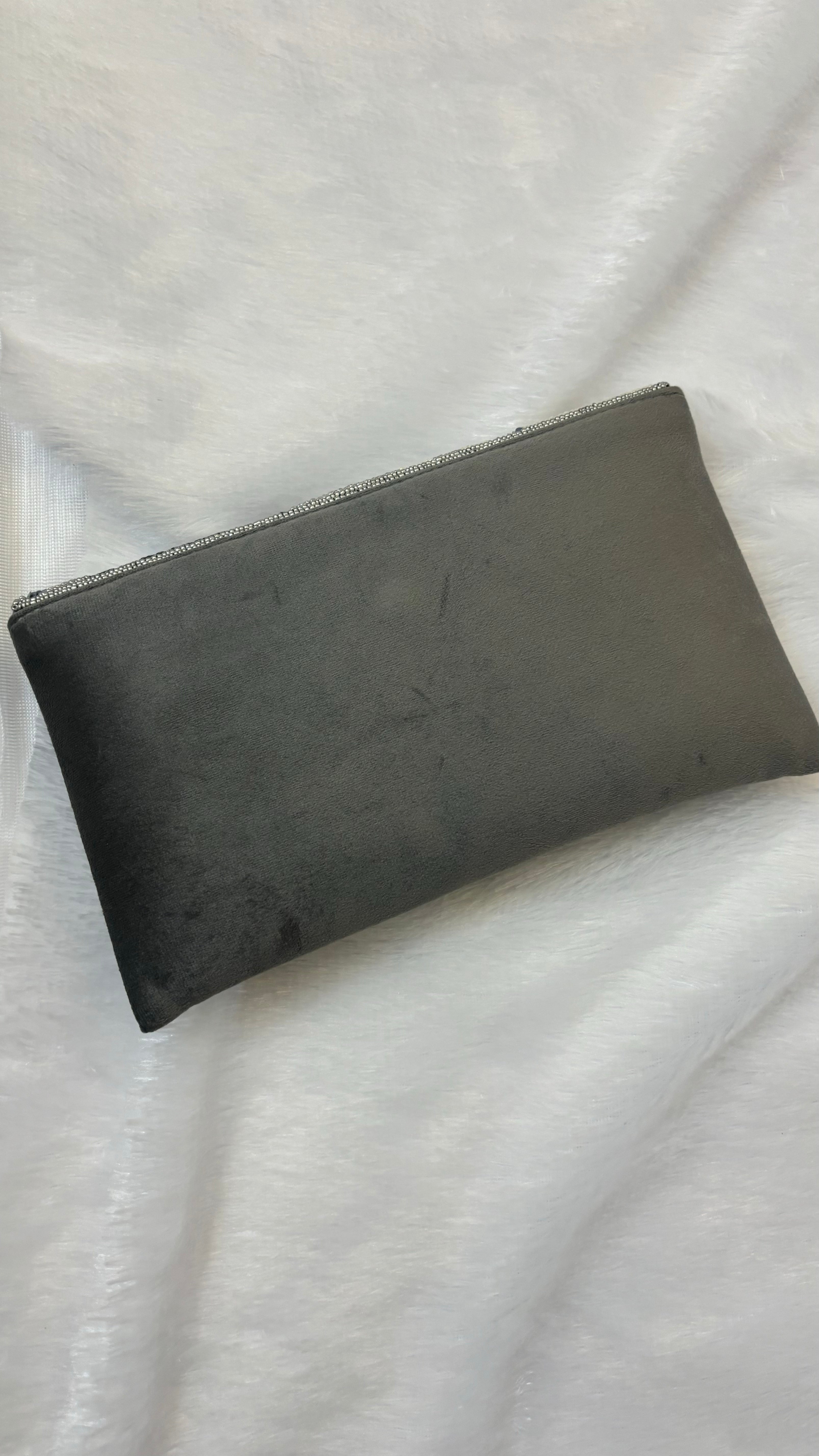 Kareena Grey Clutch