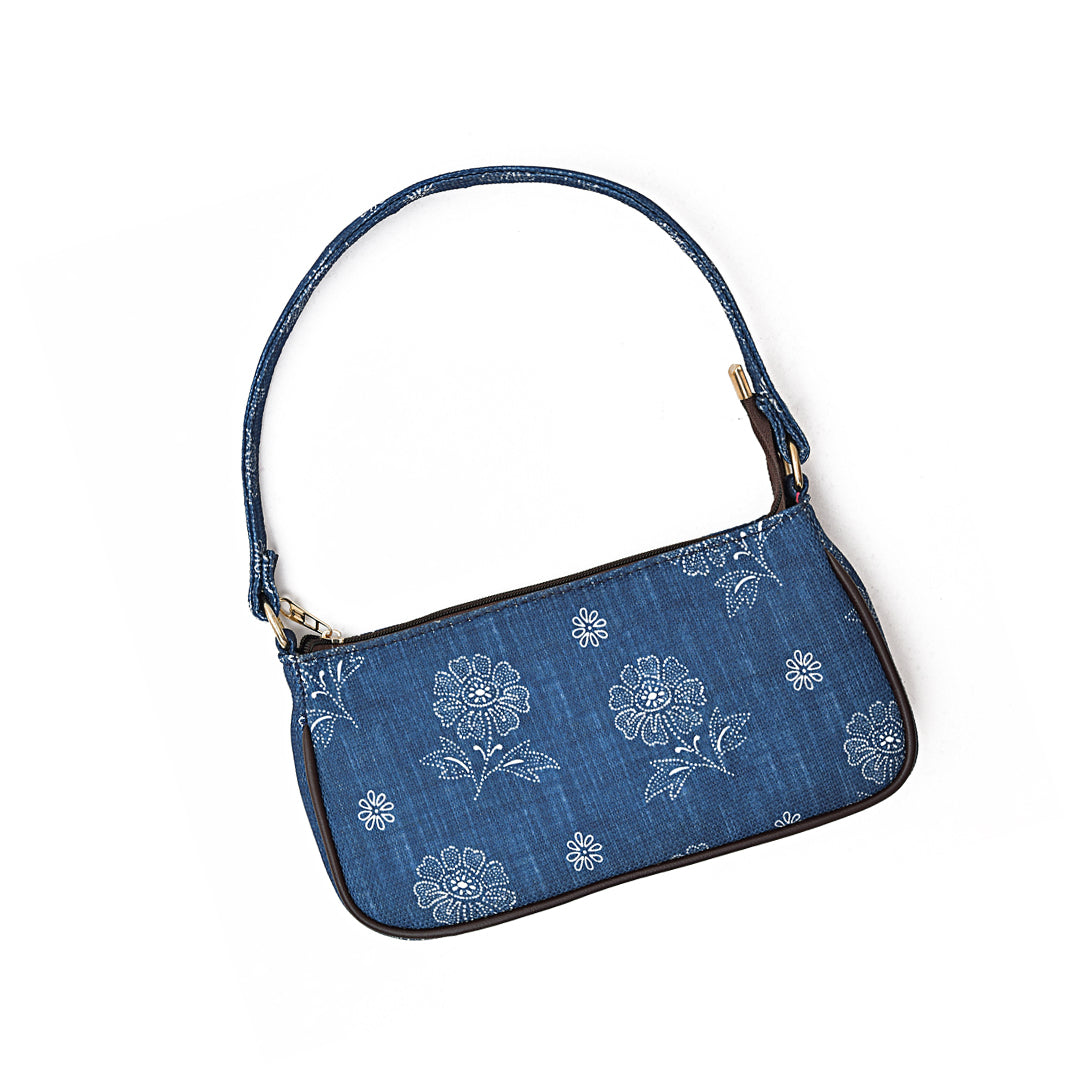 Denim Floral Bag