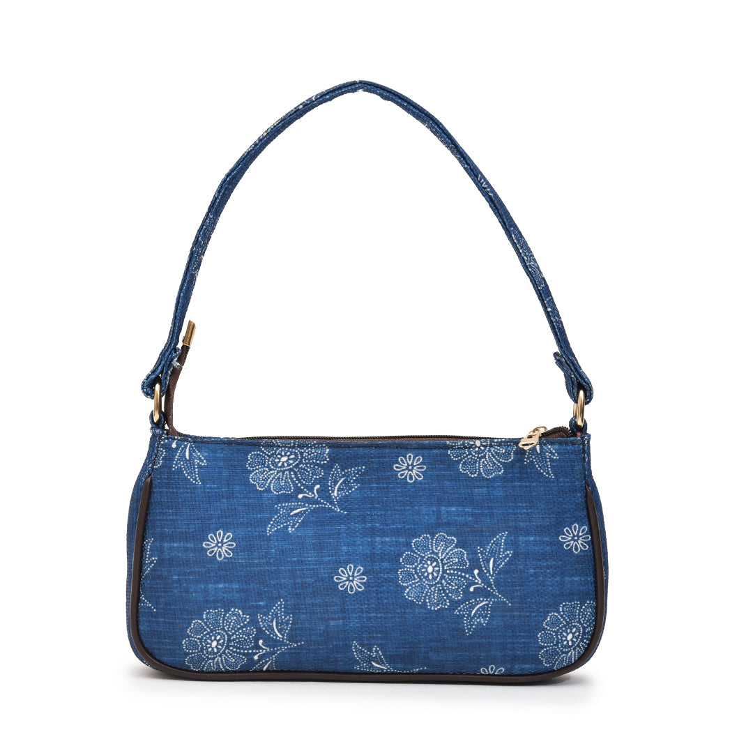 Denim Floral Bag