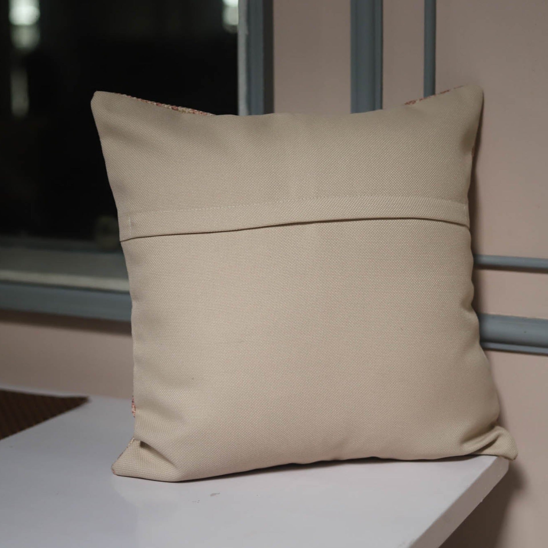 Charcoal Rosebud Cushion