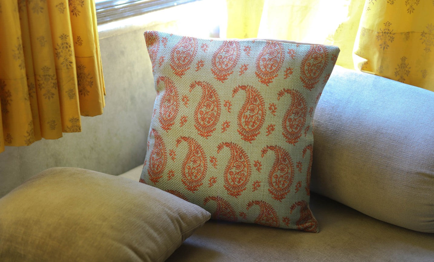 Coral Pasely Cushion Cover