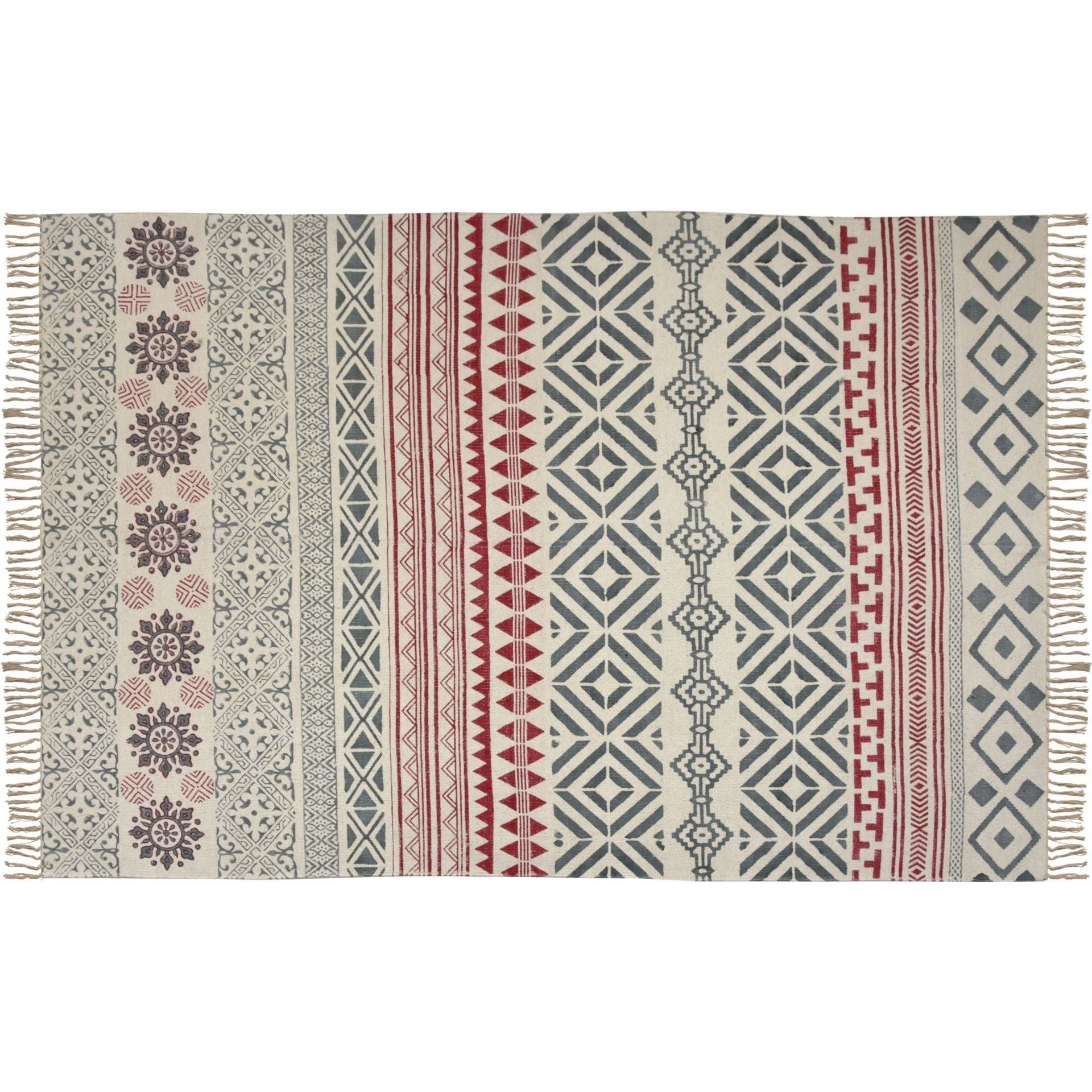 Traditional Red & Grey Rug