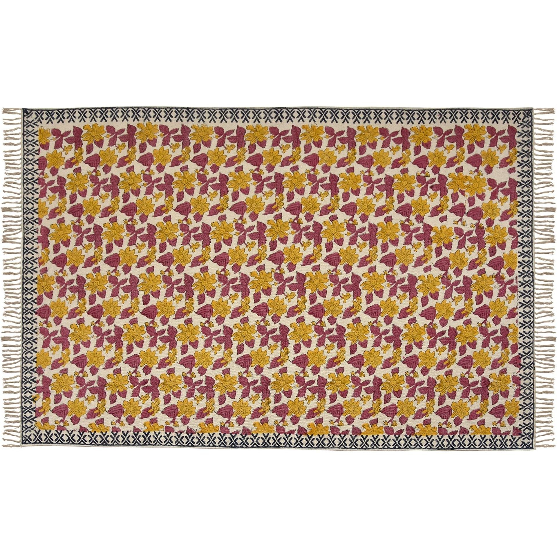 Yellow & Pink Blossomy Rug