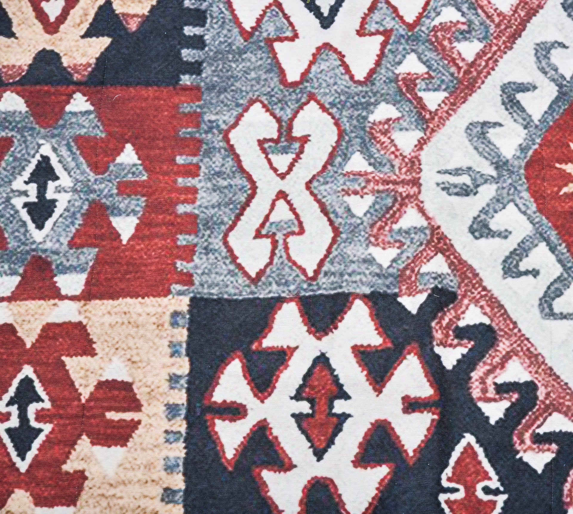 Vintage Printed Kilim Rug