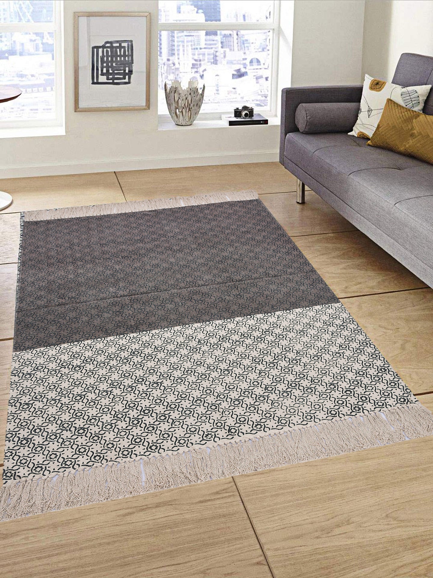 Handmade Silver falls Rug